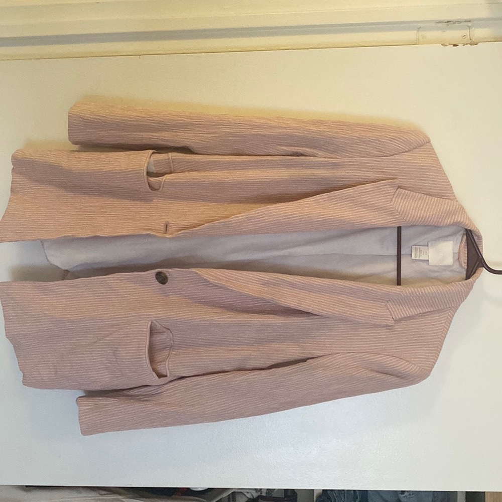 Pink Striped H&M Women's Blazer